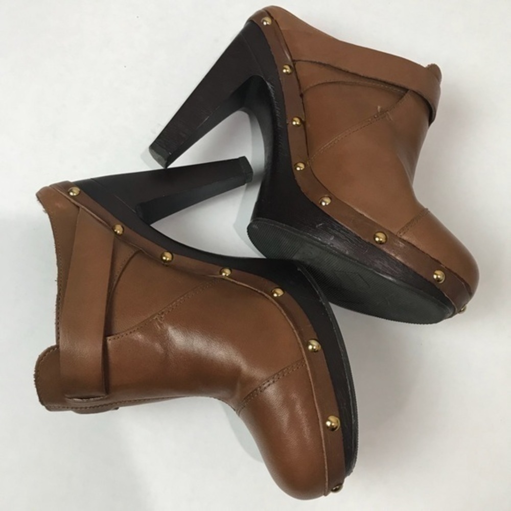 Bcbgeneration | Millard Brown Leather Clogs 37/7b - image 3